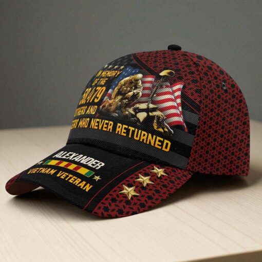 Personalized Name In Memory Of The 58.479 Brothers And Sisters Who Never Returned Vietnam Veteran Cap QFTD5160802 - Image 2