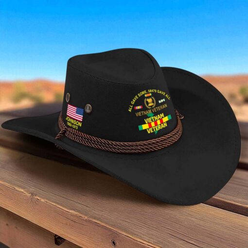 Personalized Vietnam Veteran Cowboy Hat QFTD5180802 - Image 2