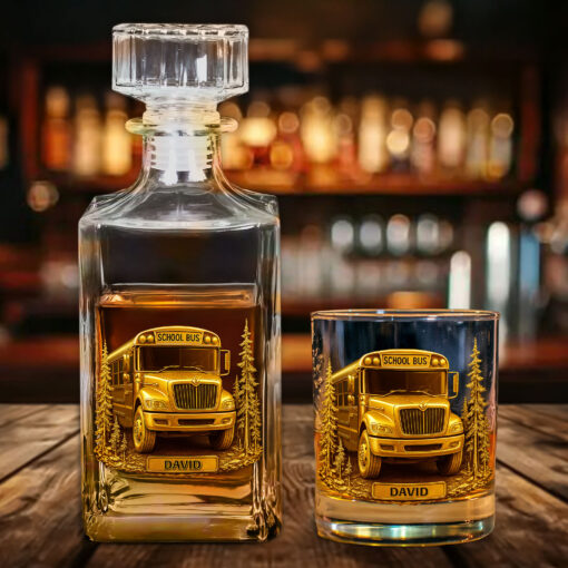 Personalized Best Truck Driver Whiskey Decanter Set UKHH5140803