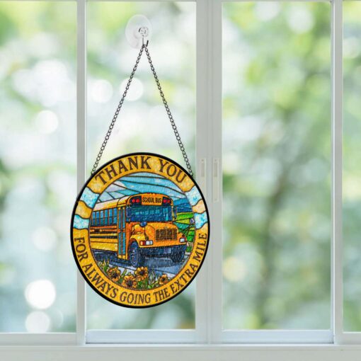 School Bus Driver Faux Stained Glass QFHA5040803 - Image 3