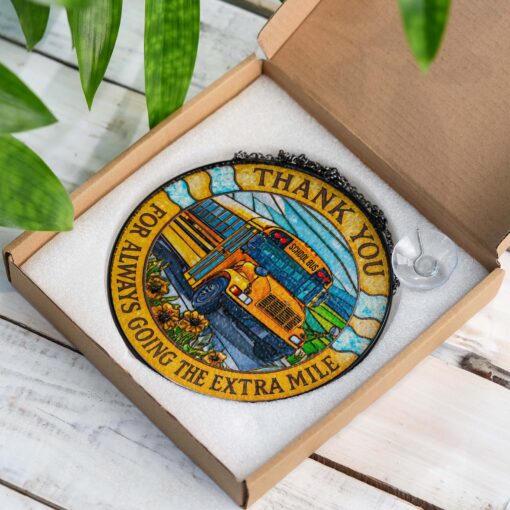 School Bus Driver Faux Stained Glass QFHA5040803 - Image 4