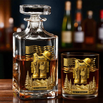 Personalized Vietnam Veteran  Whiskey Decanter Set UKTO5160803