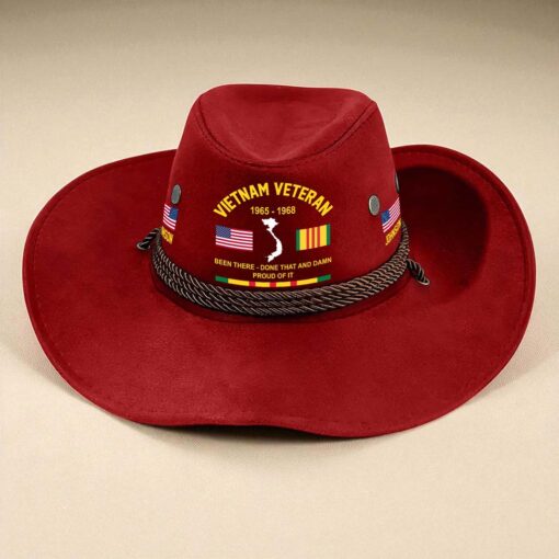 Personalized Vietnam Veteran Cowboy Hat QFTD5180801 - Image 4
