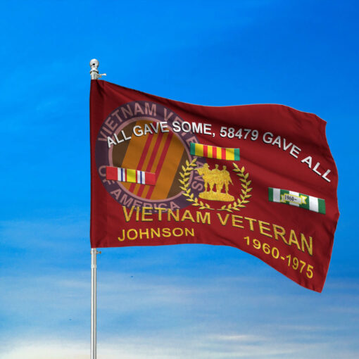 Personalized Vietnam Veteran Flag UKTD5180904 - Image 2