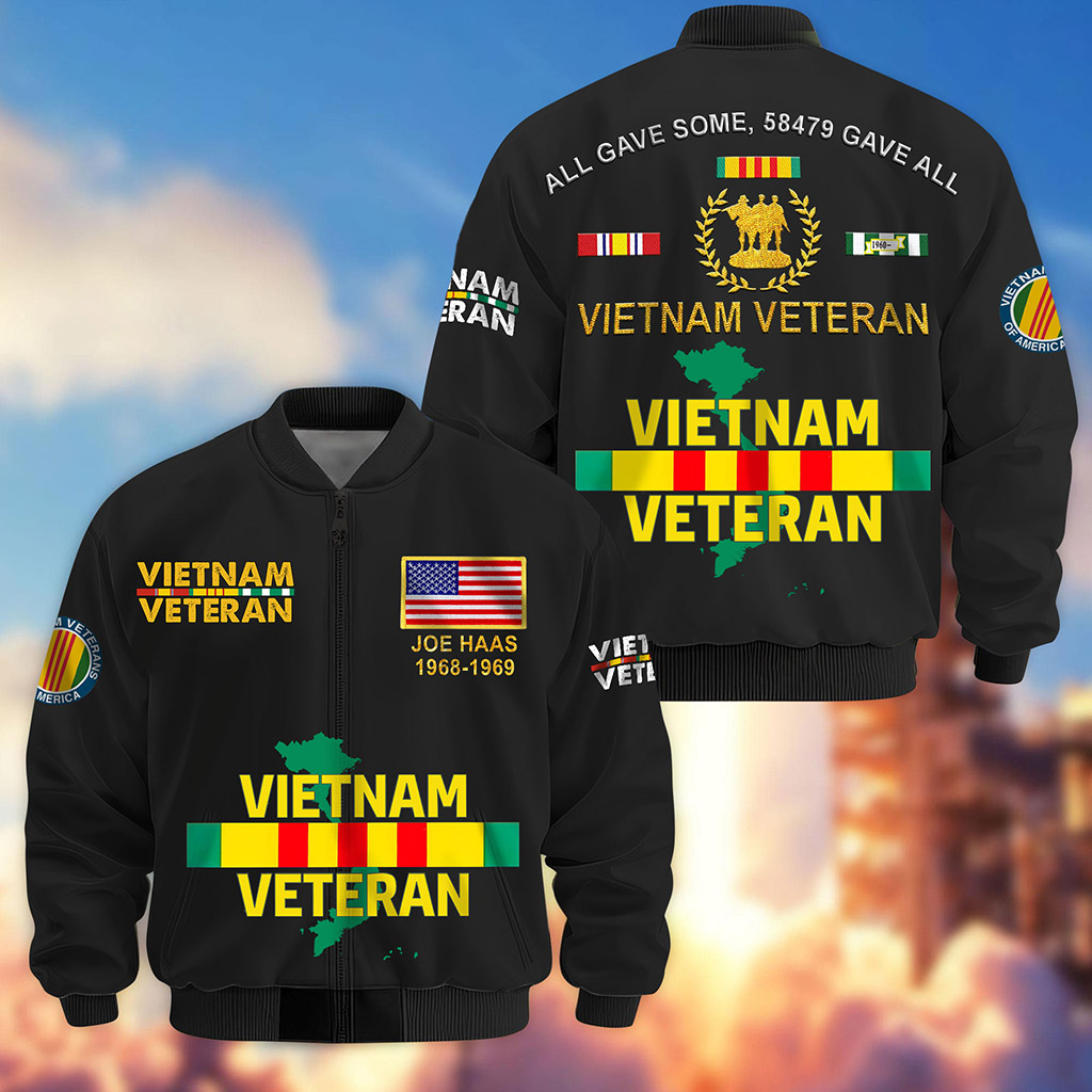 Personalized Vietnam Veteran Bomber Jacket QFLT4110503 - Image 2