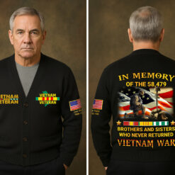 Personalized Vietnam Veteran Knitted Cardigan NPNT5211004