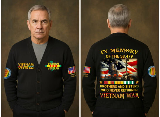 Personalized Vietnam Veteran Knitted Cardigan NPNT5211004