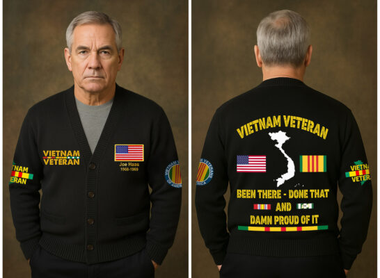 Personalized Vietnam Veteran Knitted Cardigan NPNT5211005