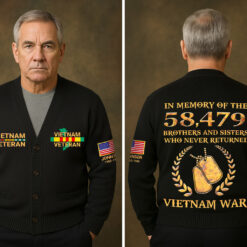 Personalized Vietnam Veteran Knitted Cardigan NPNT5211006