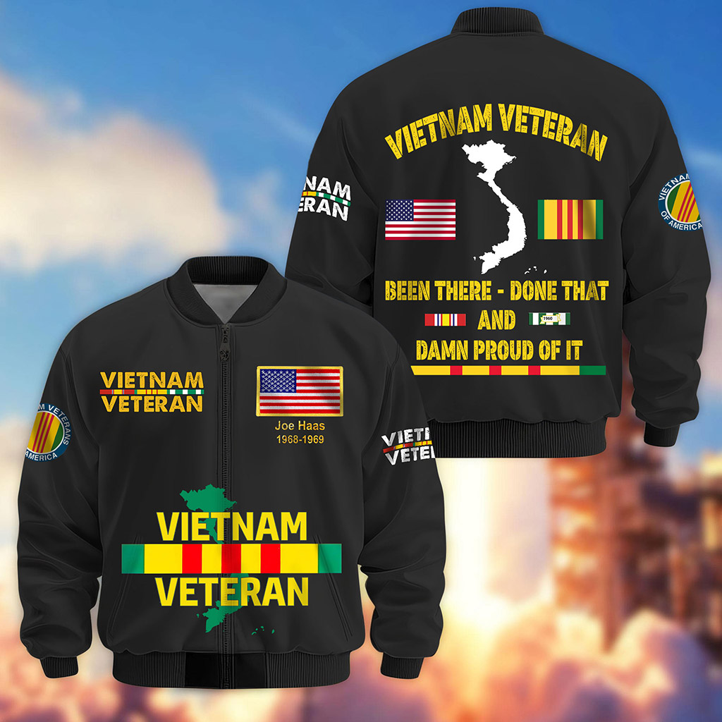 Personalized Vietnam Veteran Bomber Jacket QFLT4110502 - Image 2