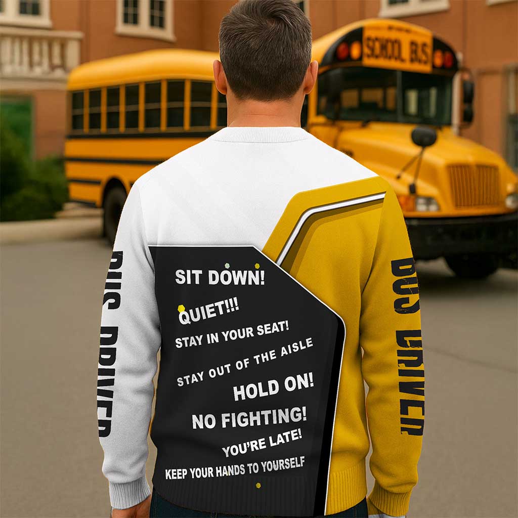 Personalized School Bus Driver Knitted Cardigan NPND5111001 - Image 5