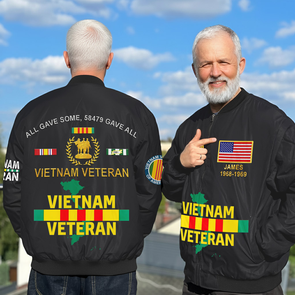 Personalized Vietnam Veteran Bomber Jacket QFLT4110503