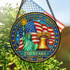 United States 250th Anniversary Decor, America 250 Years Patriotic Home Decor, 1776–2026 Commemorative Gift, Independence Gift QFTD6100106
